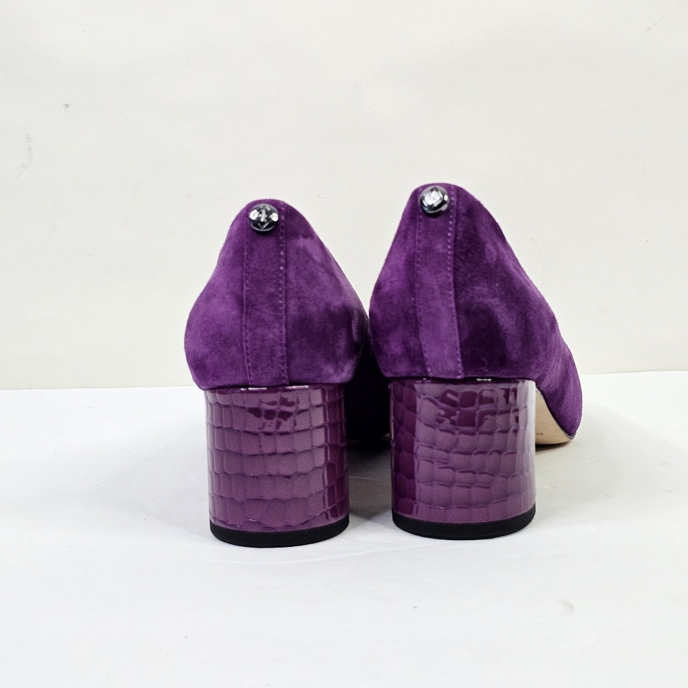 Donald Pliner Purple Suzette Suede Pointed Toe Heels - Picture 6 of 8